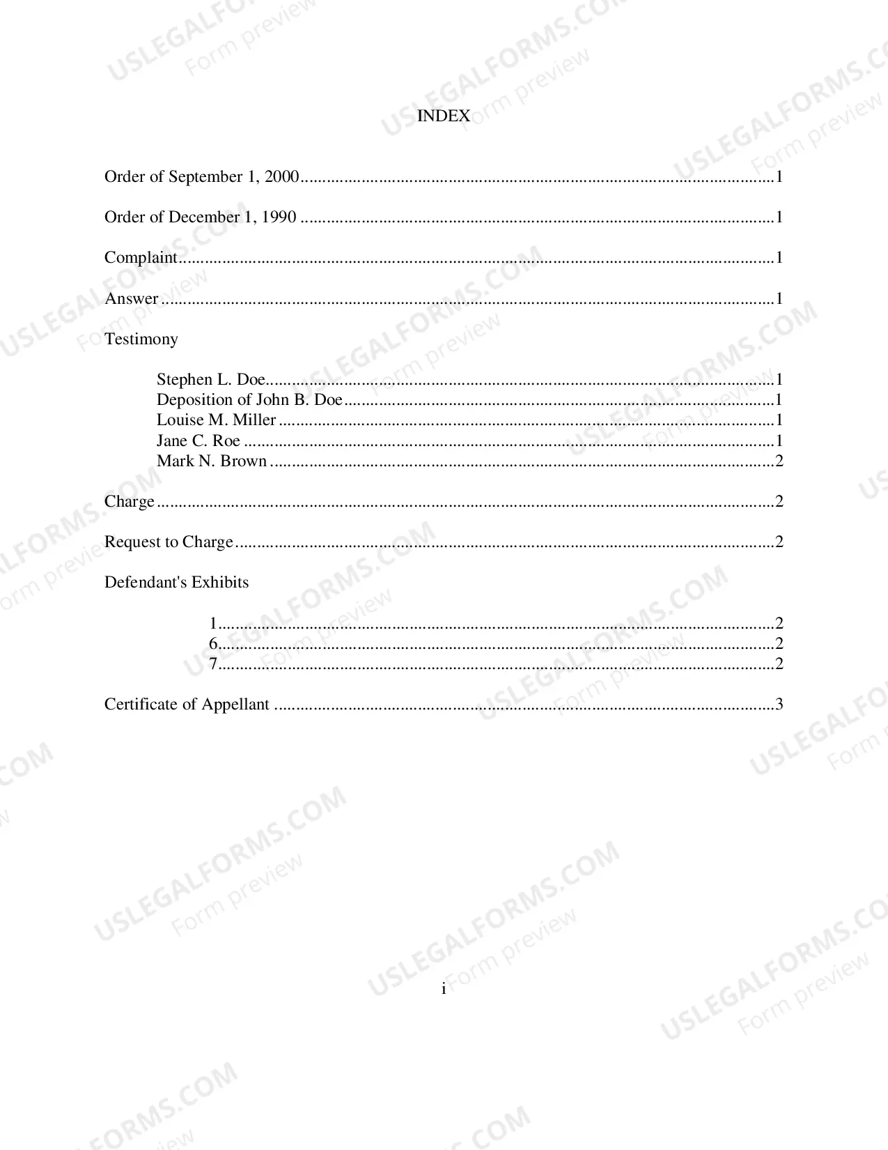 Preview Form 15 - Record on Appeal