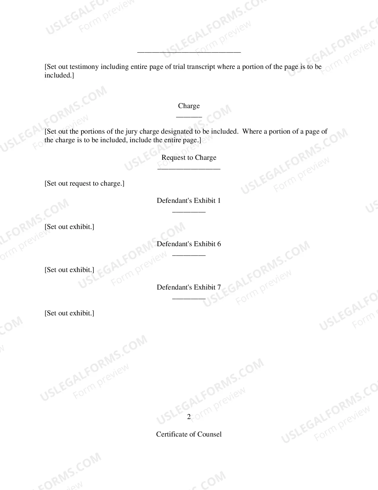 Preview Form 15 - Record on Appeal