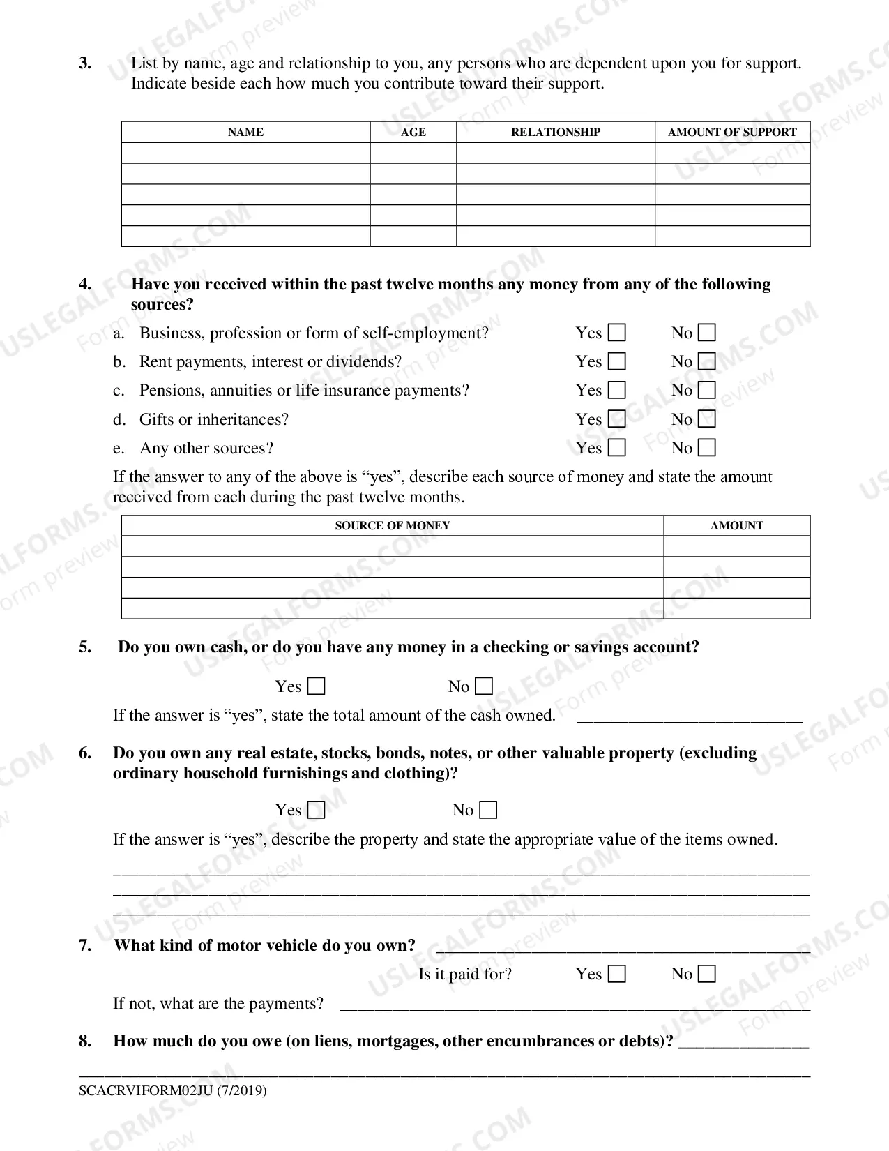 Preview Affidavit of Indigency and Application for Counsel (Juvenile Delinquency)