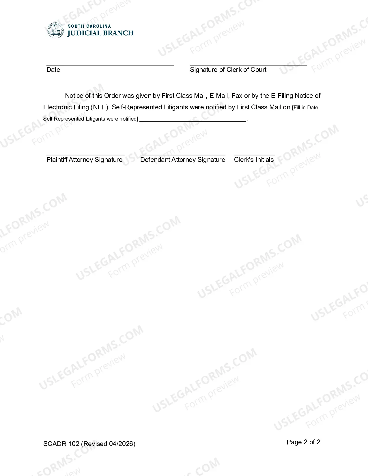 Preview Notice of ADR