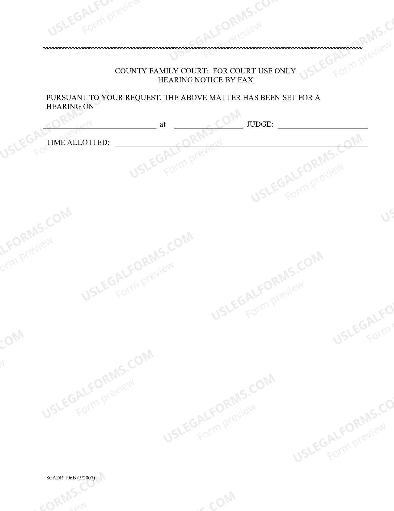 Preview Request for Hearing