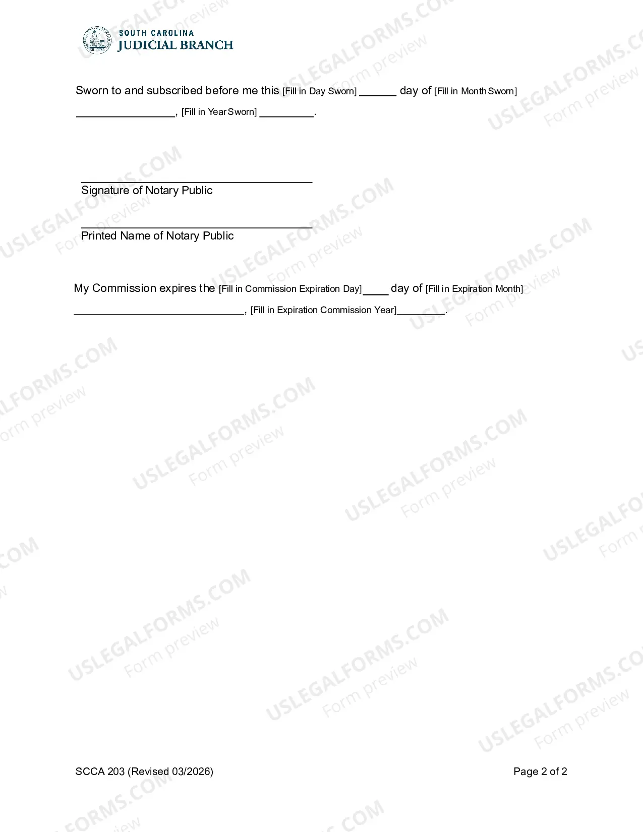 Preview Affidavit of Service