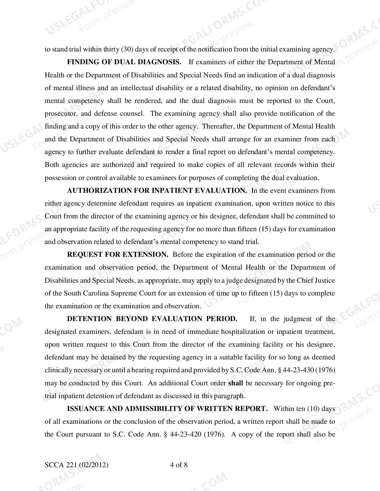 Preview Competency Order for Evaluation