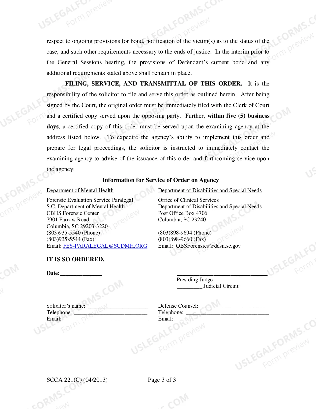 Preview Competency-Defendant Not Competent, Not Likely to Restore and Ordering Probate Commitment Proceedings