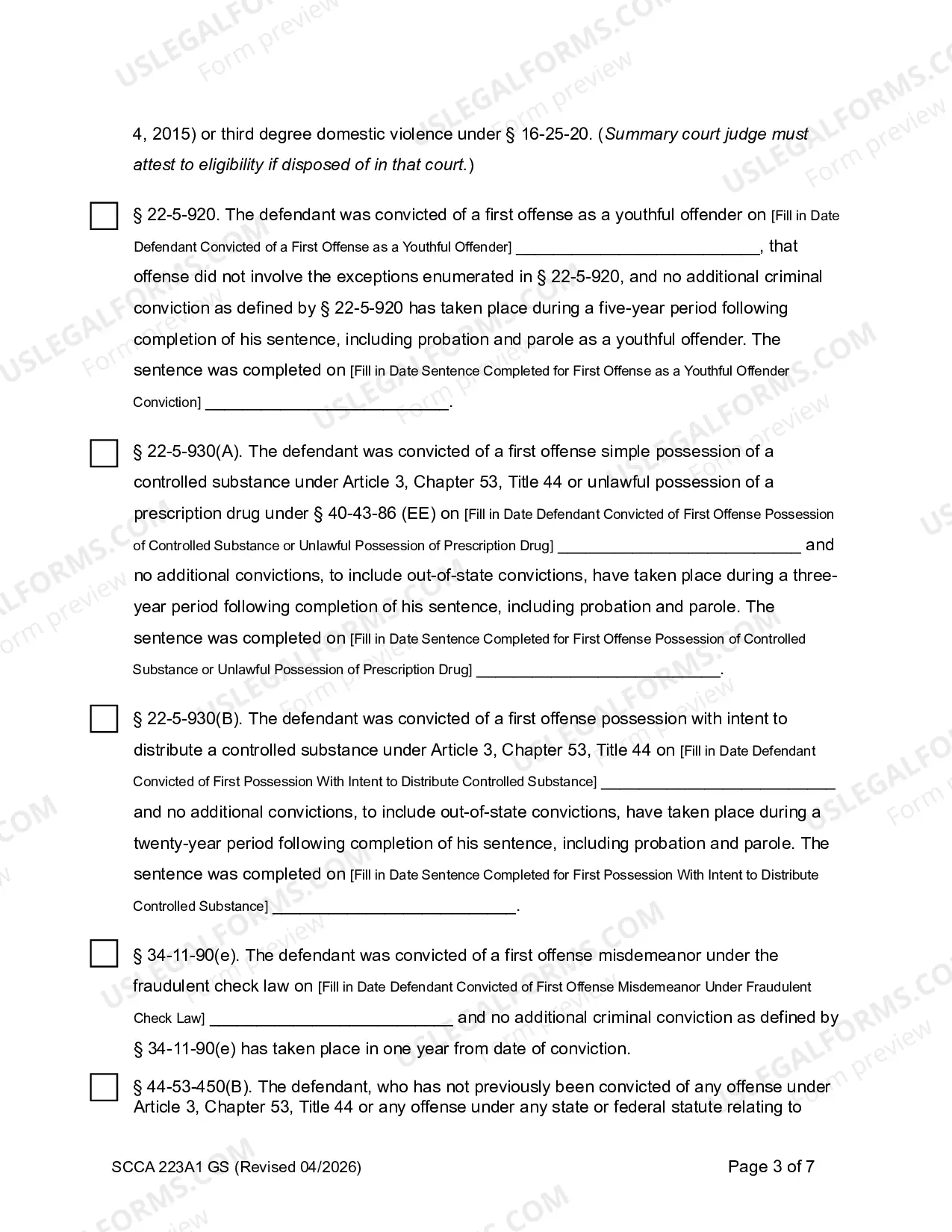 Preview Order for Destruction of Arrest Records (General Sessions)