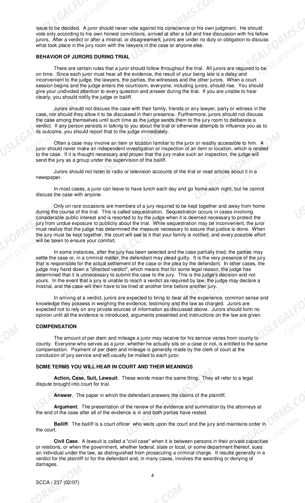Preview Juror Information