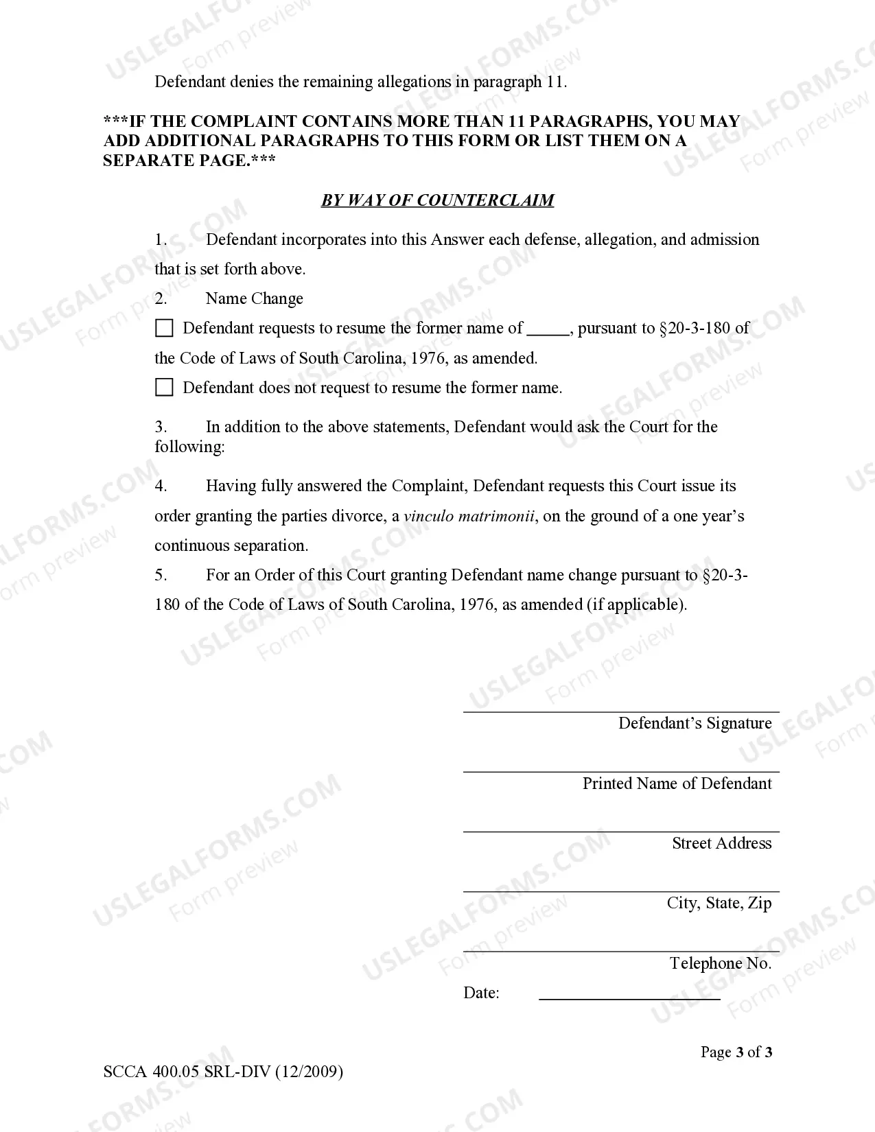 Preview Defendant's Answer
