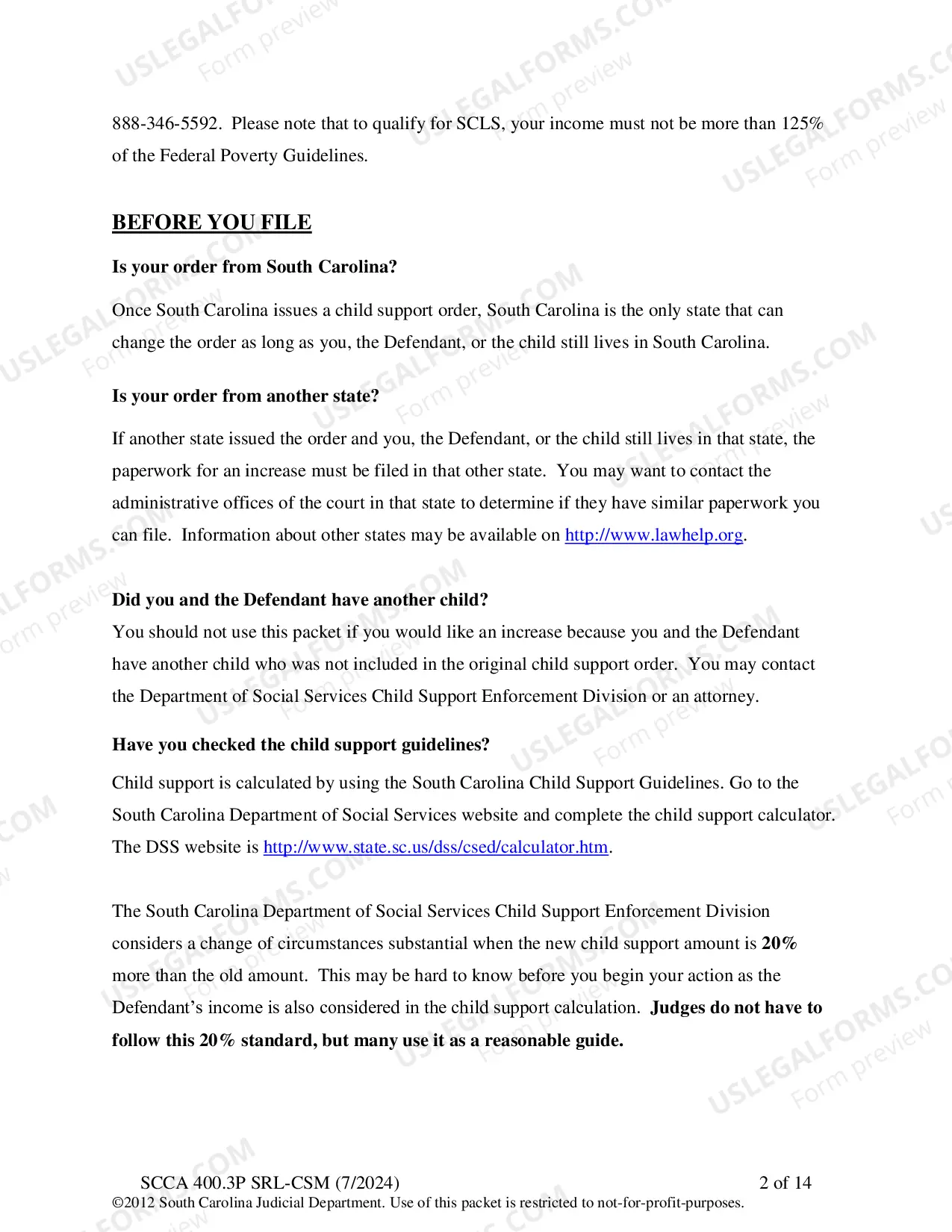 Preview Plaintiff's Instructions - Increase Child Support