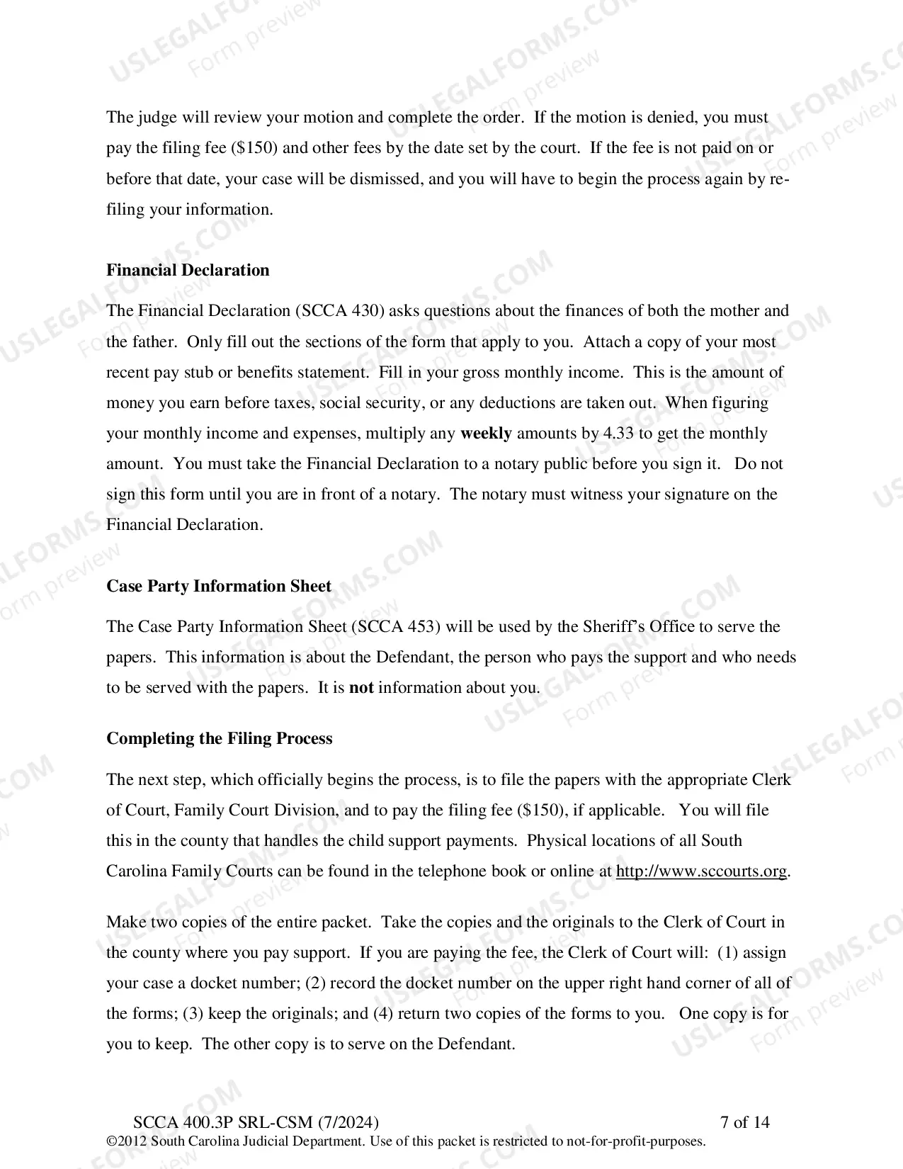 Preview Plaintiff's Instructions - Increase Child Support