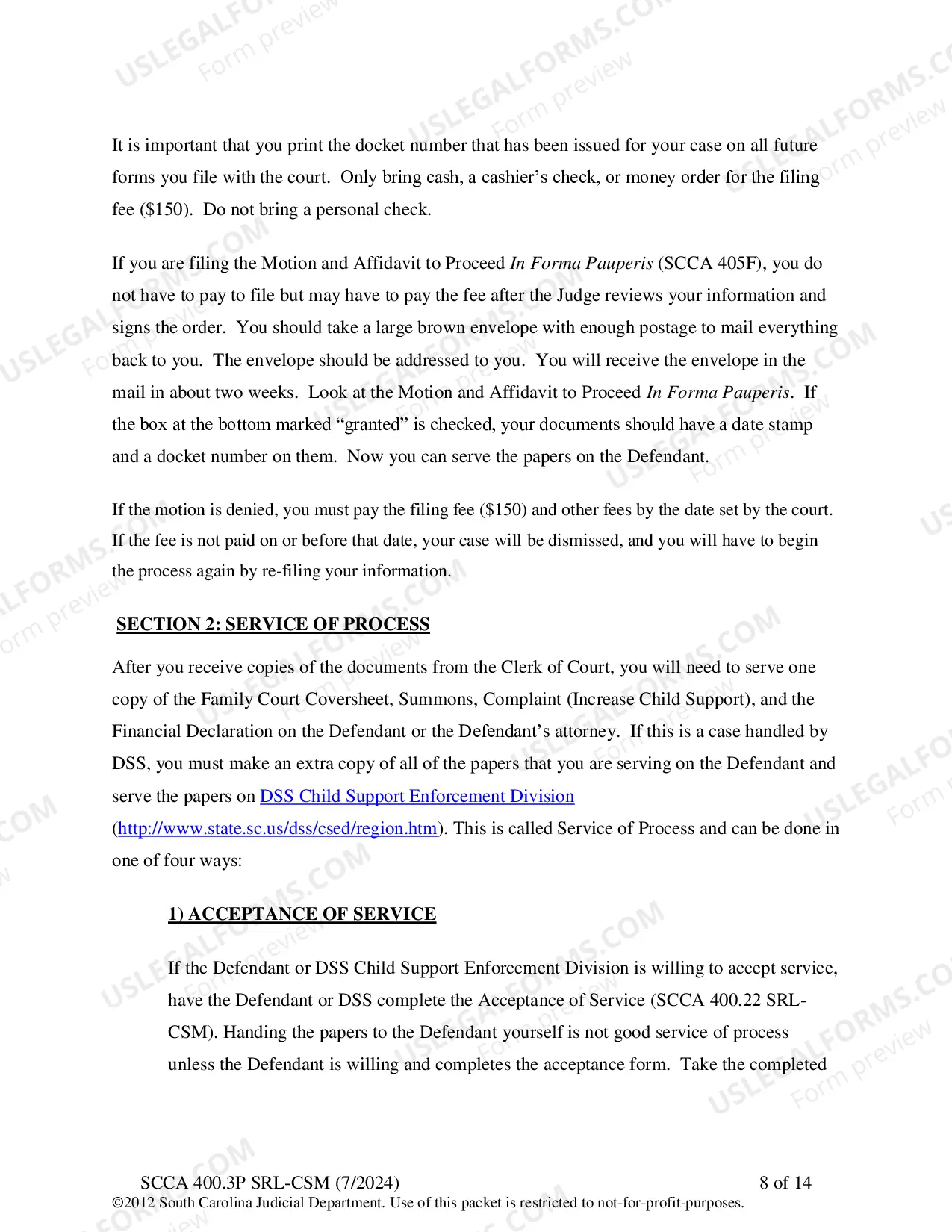 Preview Plaintiff's Instructions - Increase Child Support