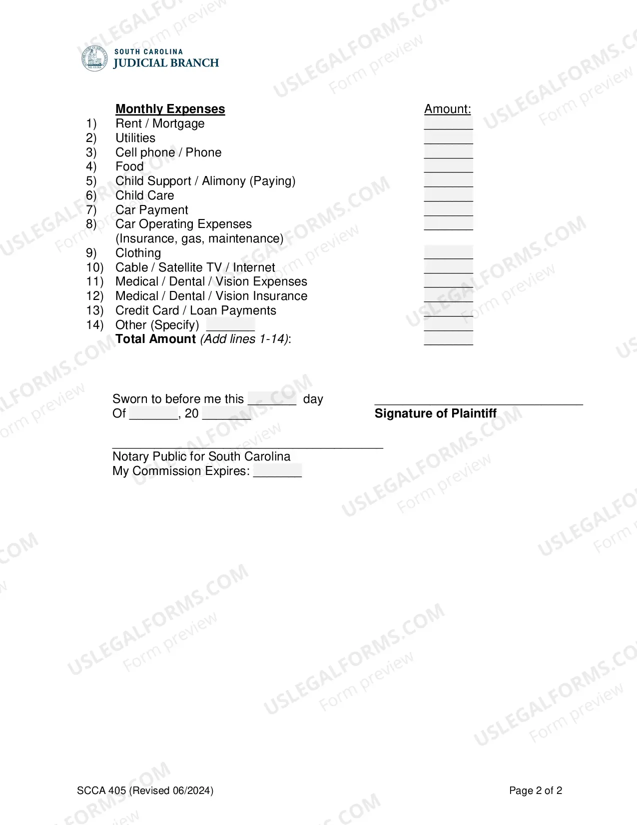 Preview Motion and Affidavit to Proceed In Forma Pauperis