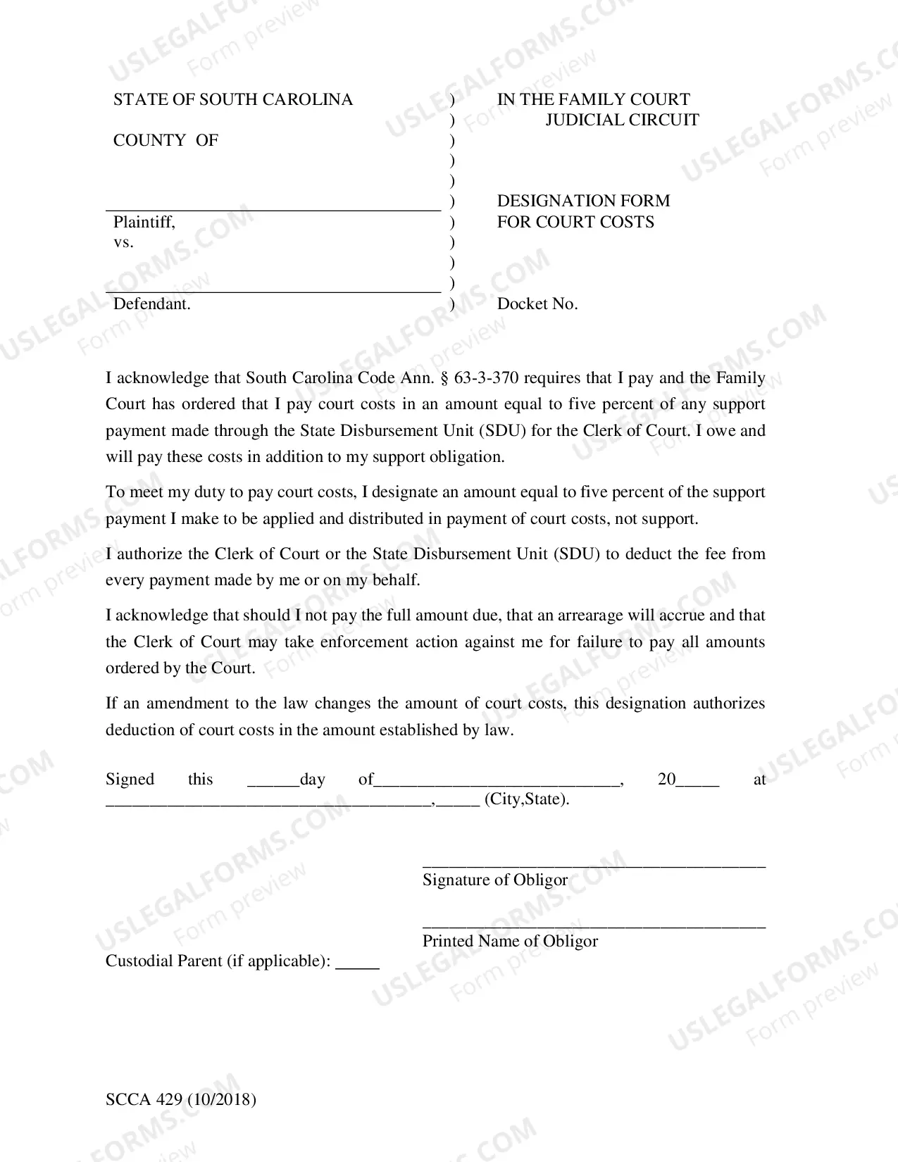 Preview Designation Form