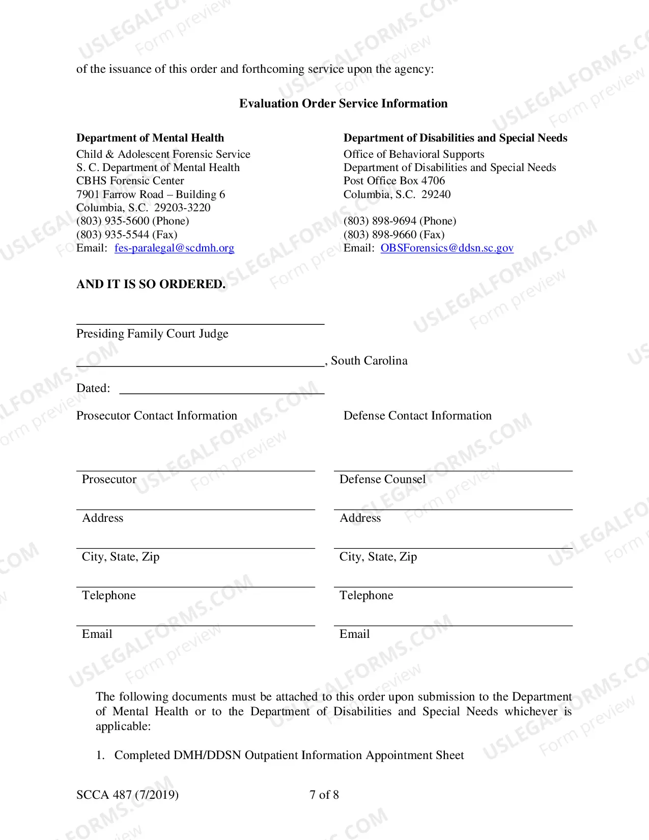 Preview Order for Competency Evaluation to Stand Trial