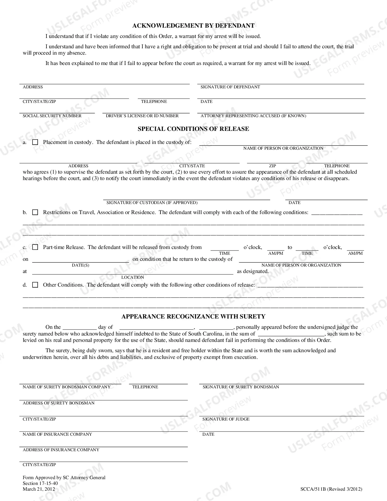Preview Bond Proceeding - Form II