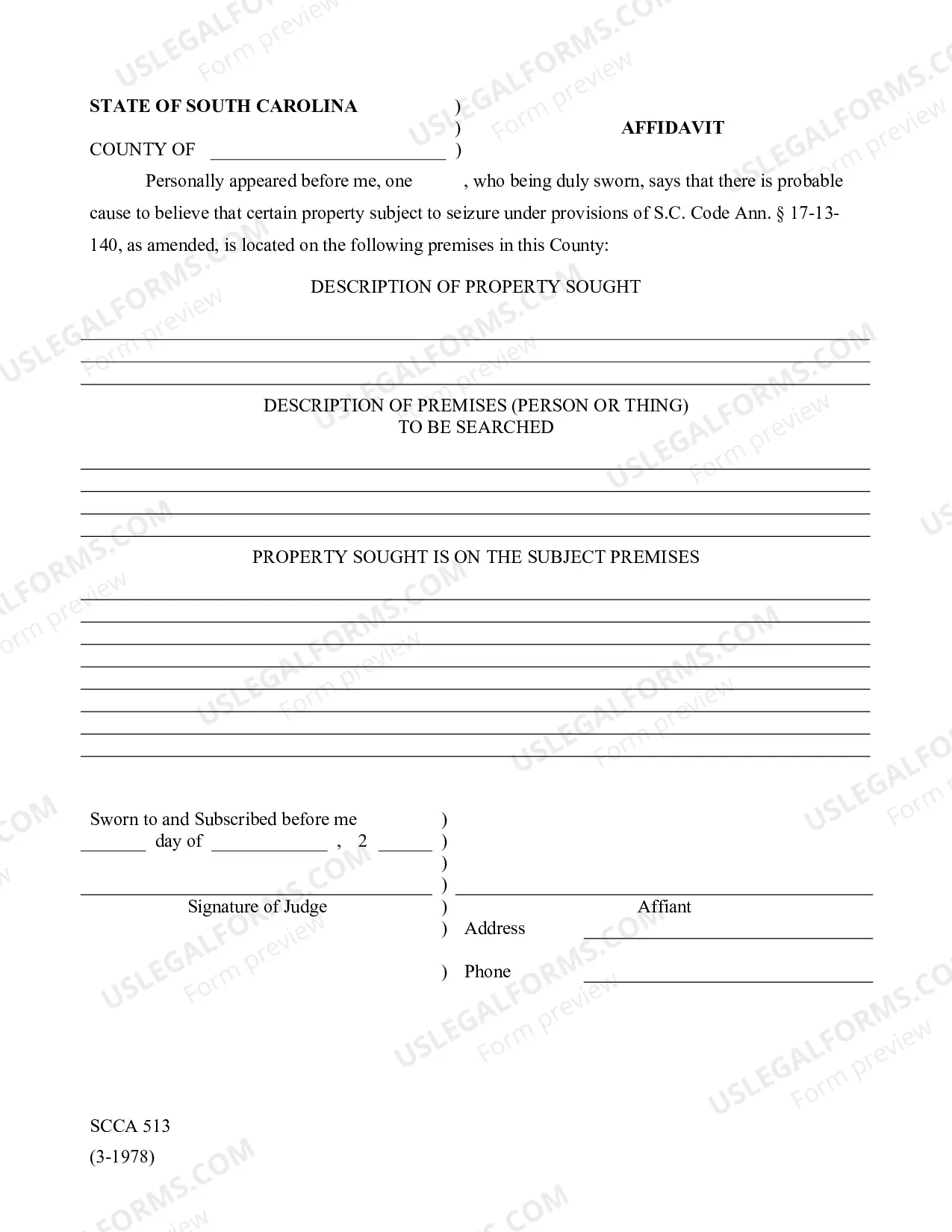 Preview Search Warrant