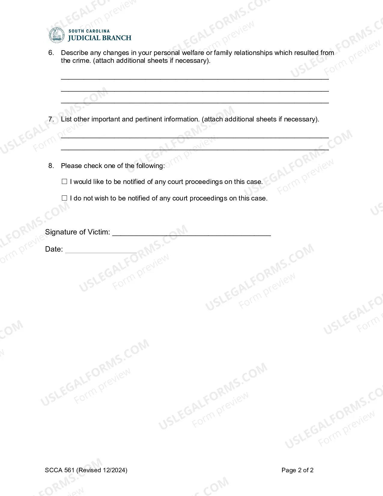 Preview Victim Impact Statement