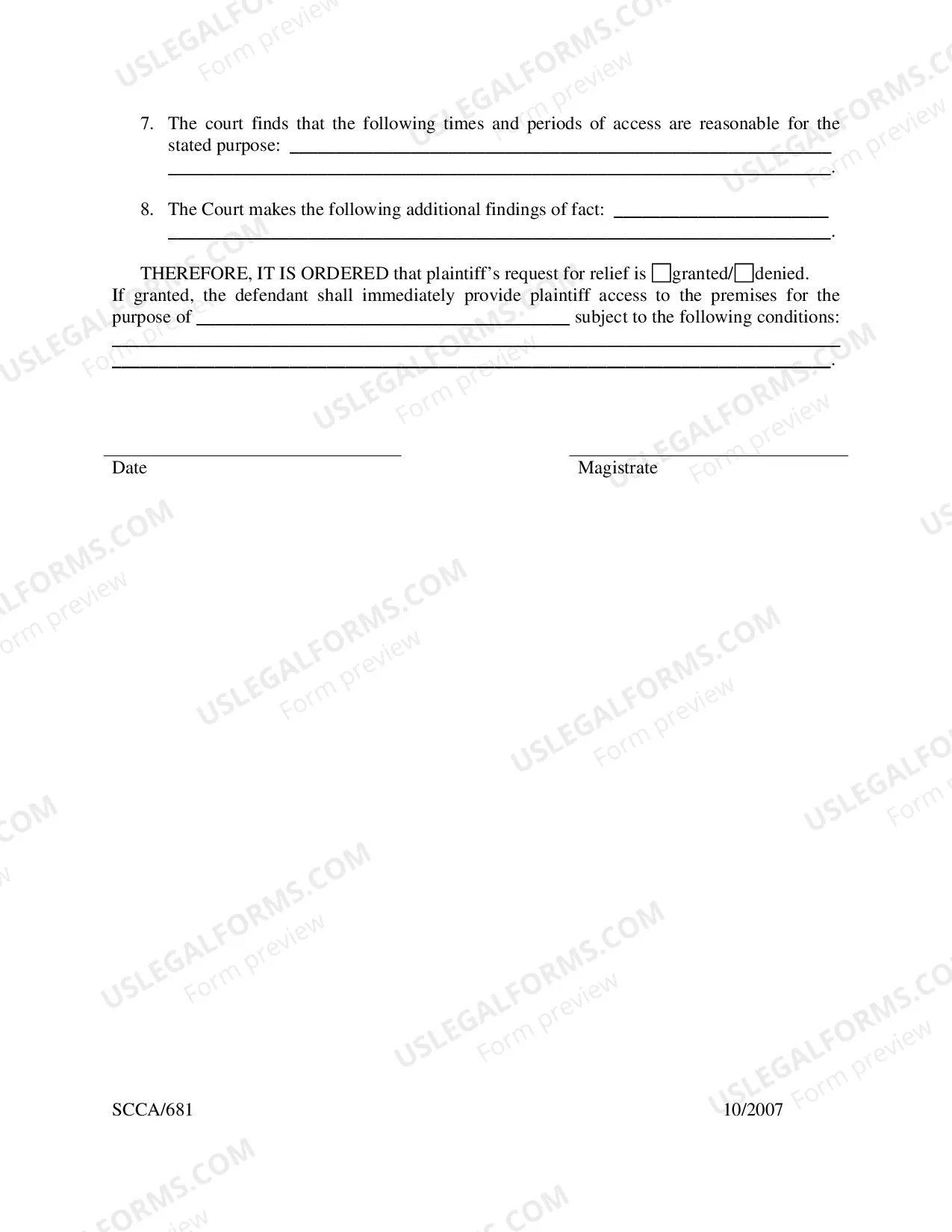 Preview Order Access to Cemetery, Burial Ground or Grave