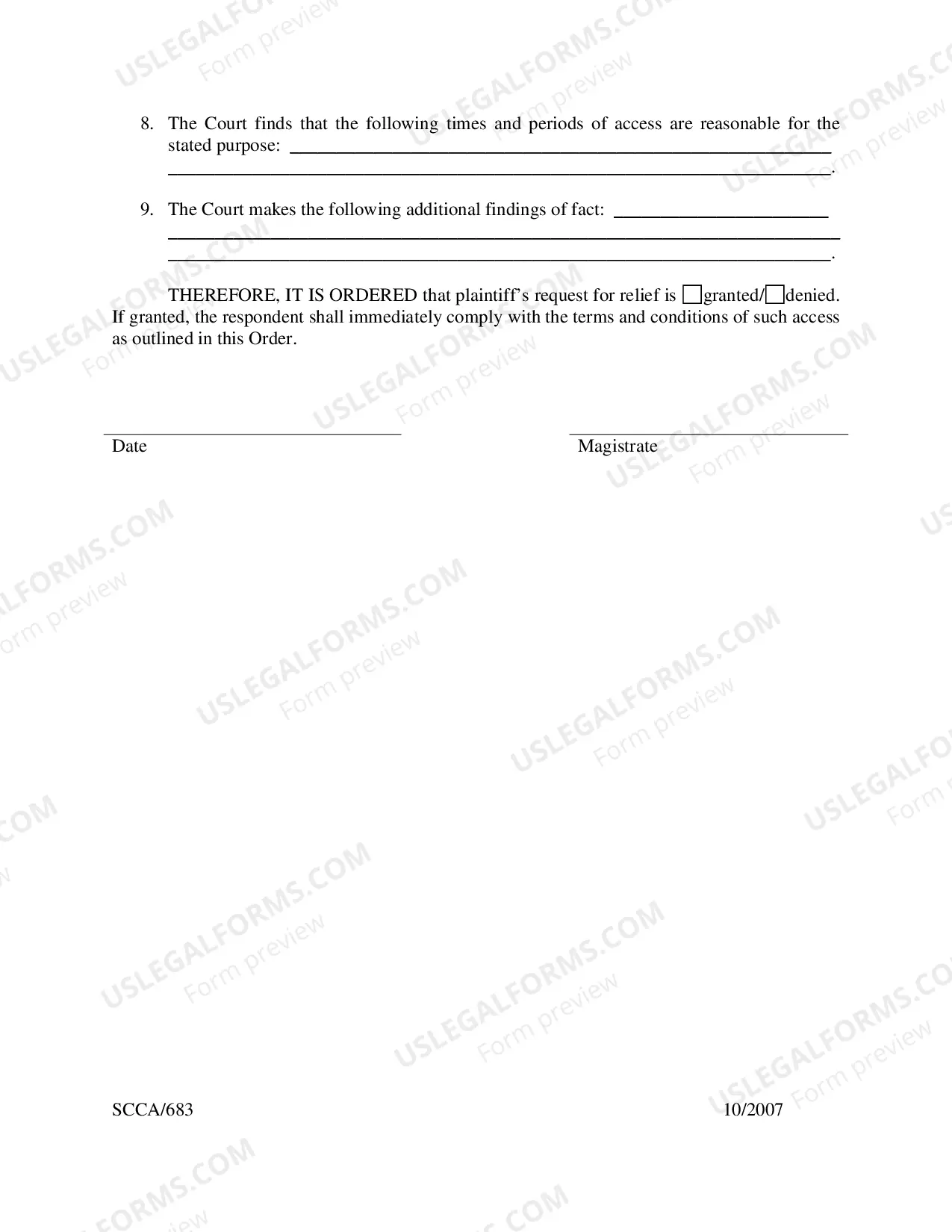 Preview Order Access to Cemetery, Burial Ground or Grave (In Response to Petition by Landowner)