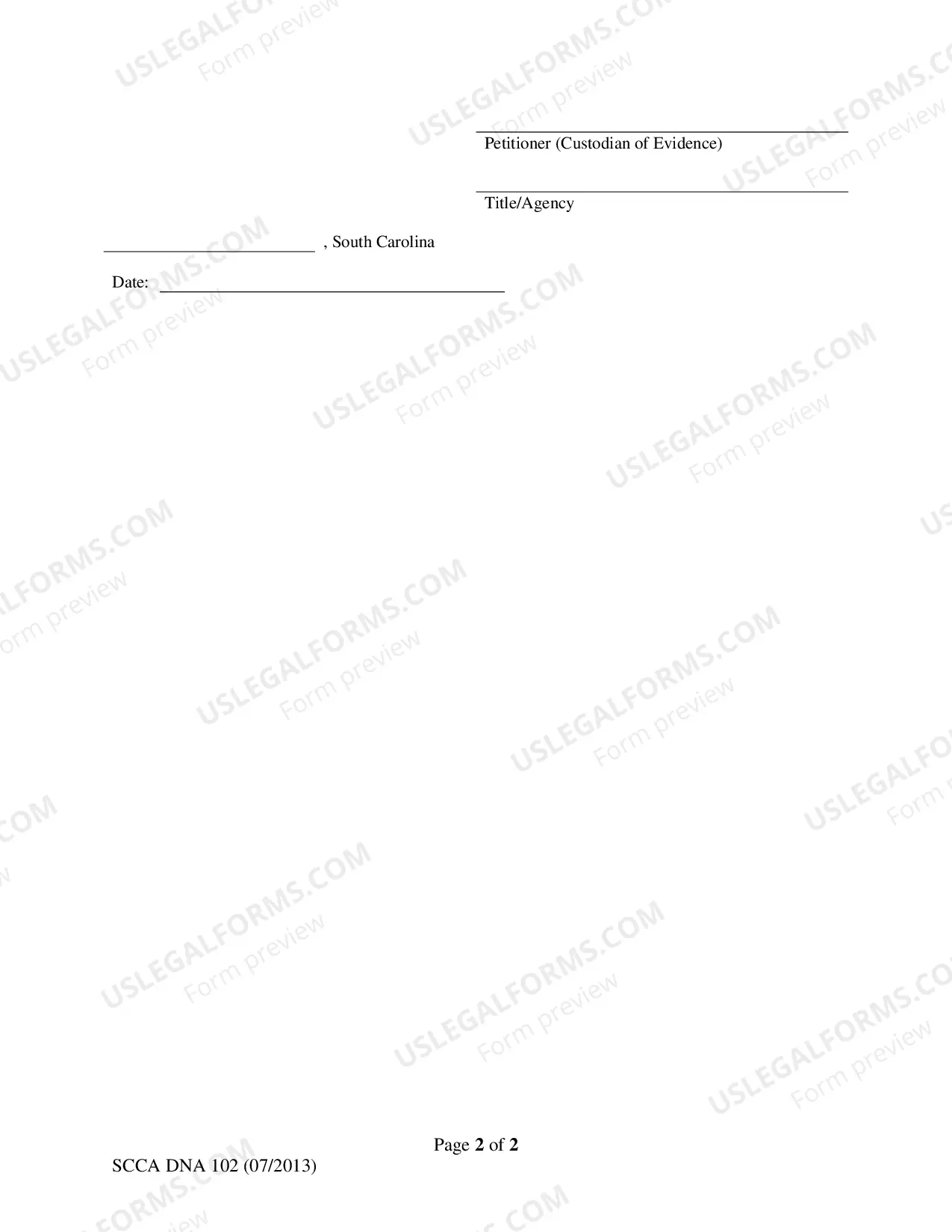 Preview Petition for an Order Allowing for Disposition of the Physical Evidence or Biological Material