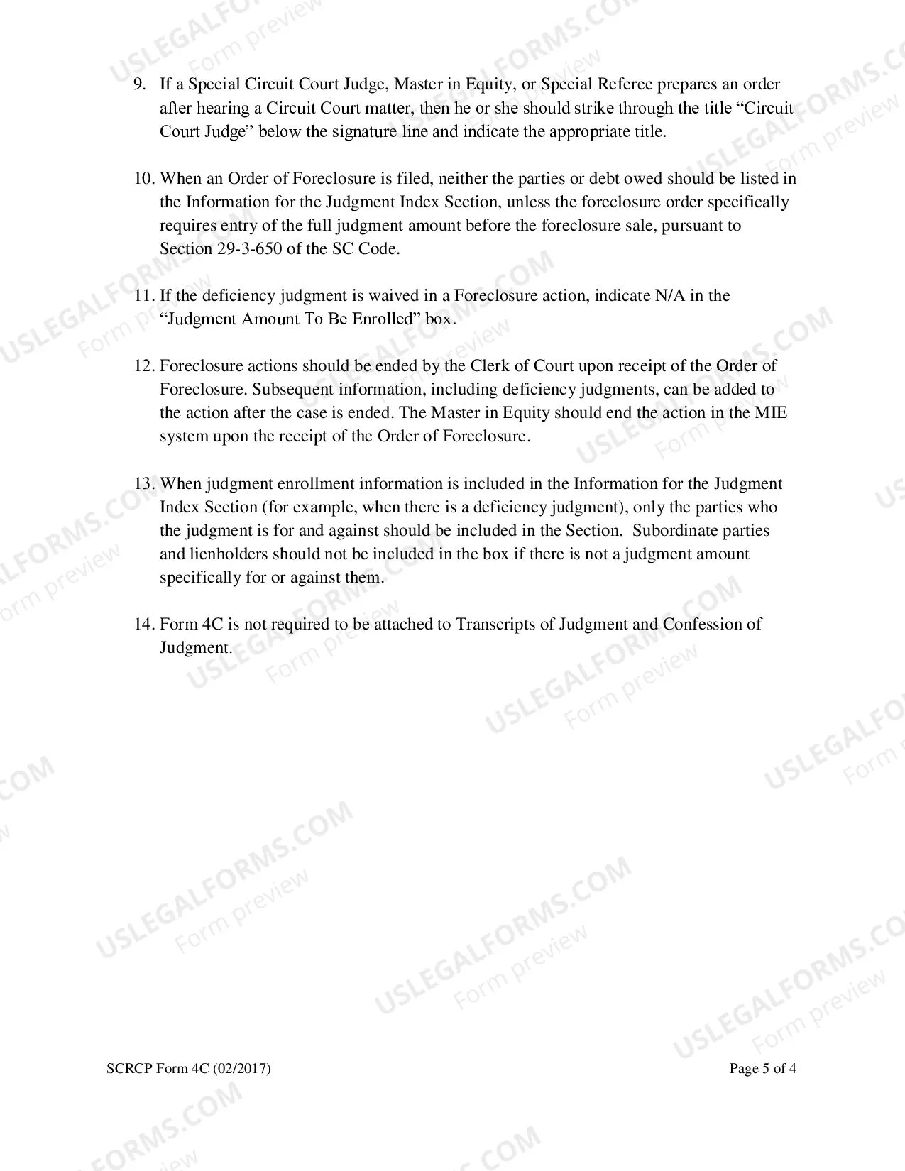 Preview Form 4 Judgement in a Civil Case