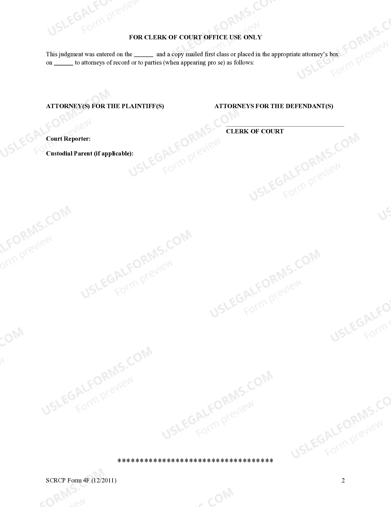 Preview Judgment in a Family Court Case
