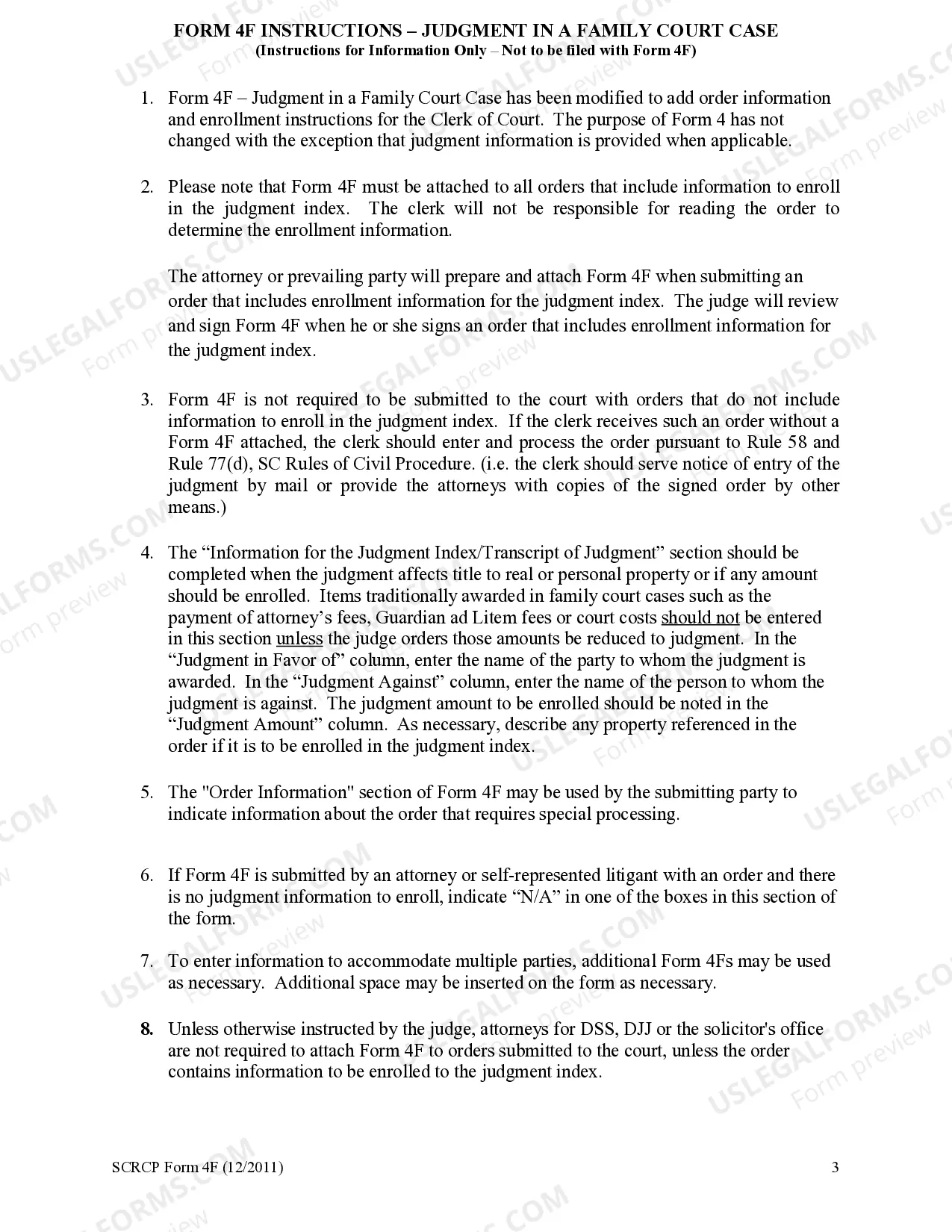Preview Judgment in a Family Court Case