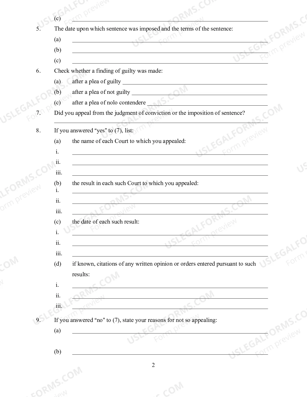 Preview Application for Post-Conviction Relief