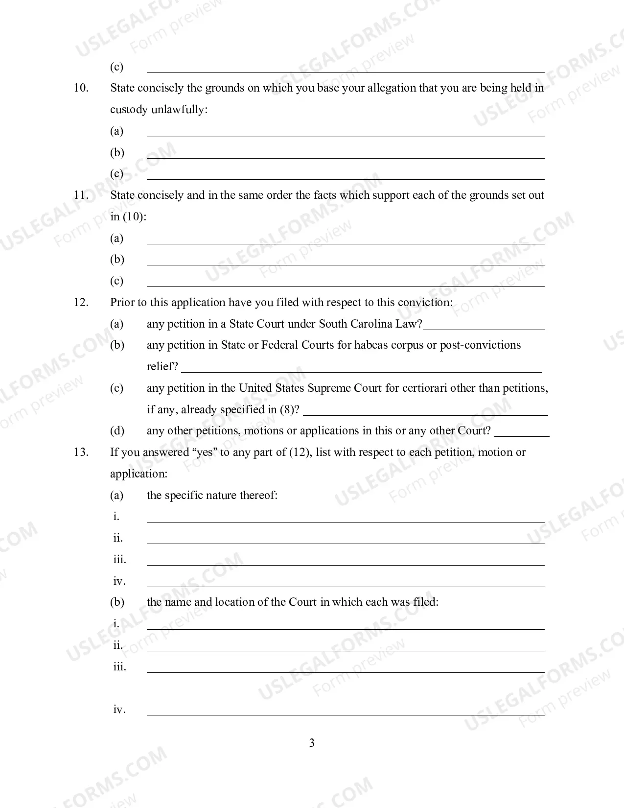 Preview Application for Post-Conviction Relief