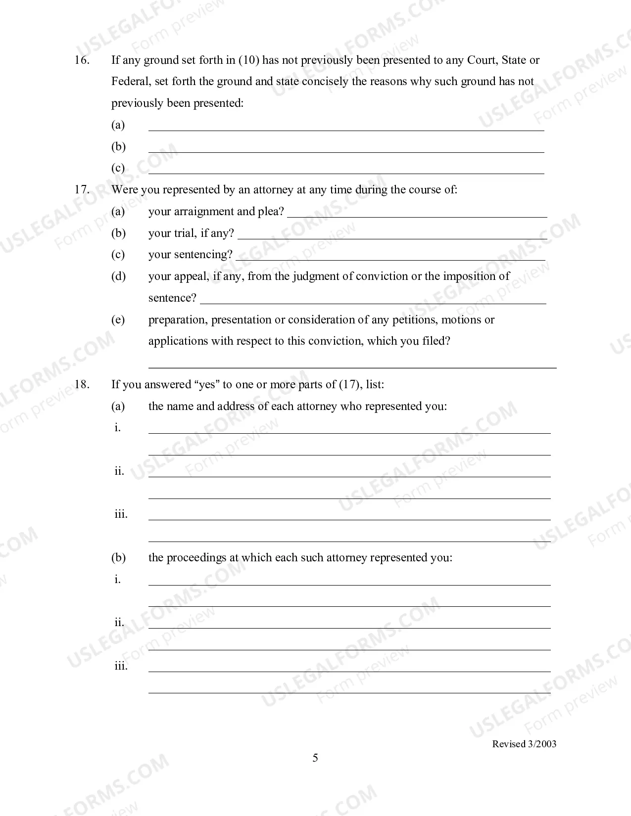 Preview Application for Post-Conviction Relief
