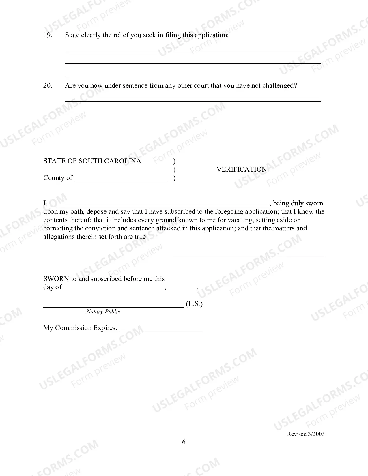 Preview Application for Post-Conviction Relief