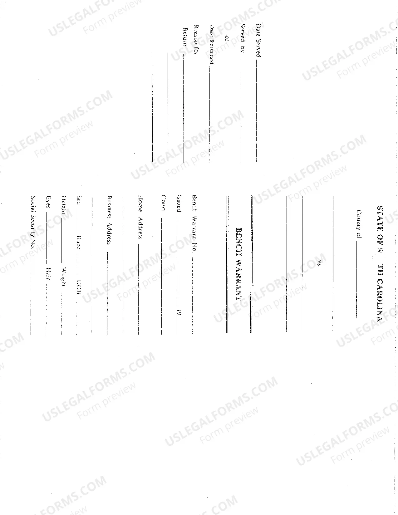 Preview Bench Warrant