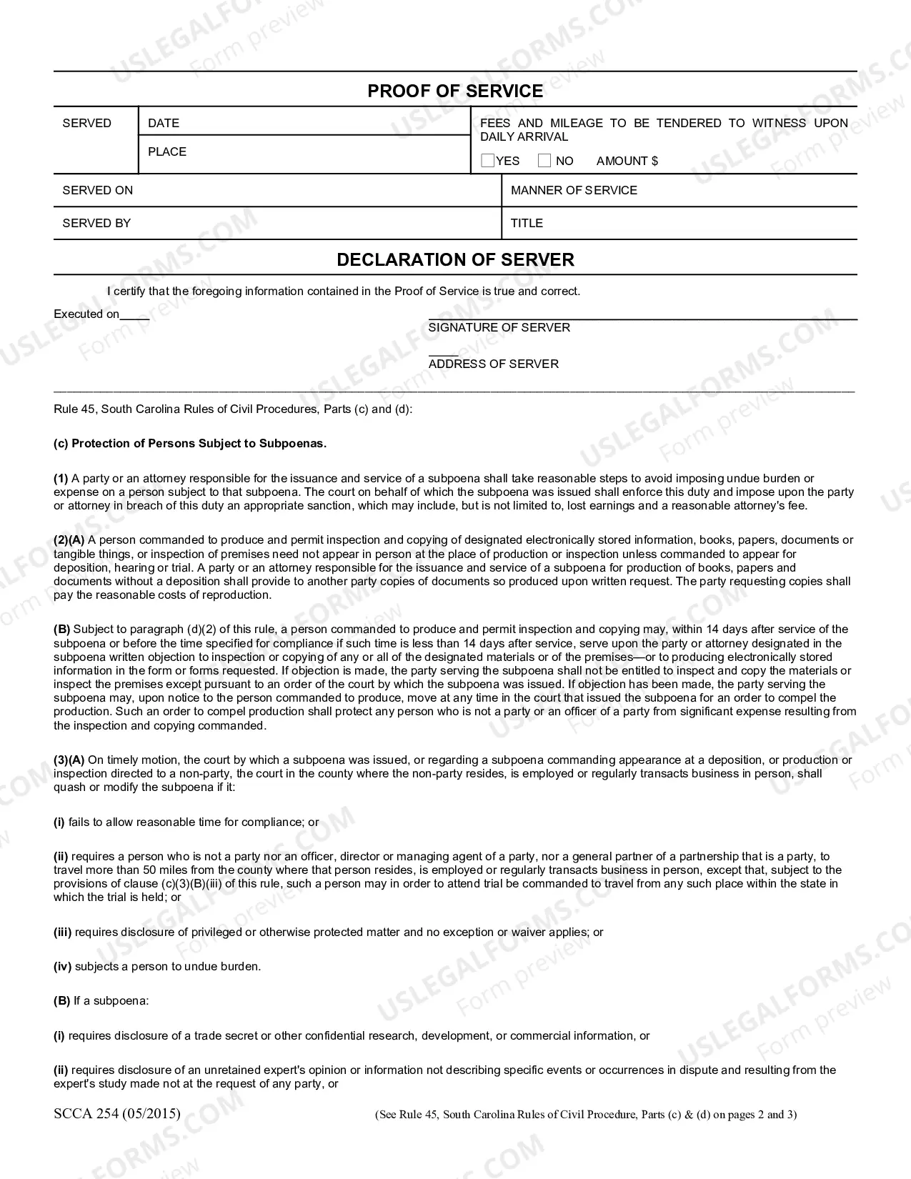 Preview Subpoena