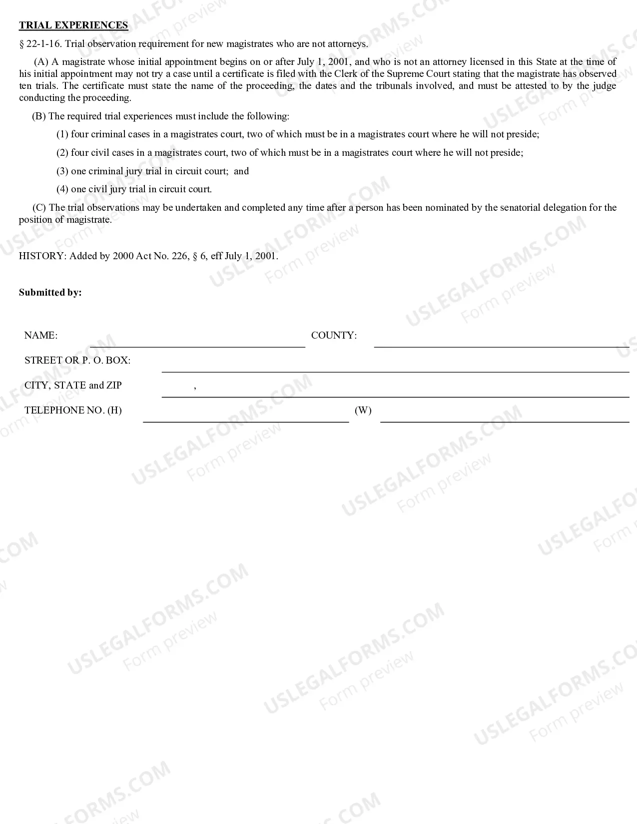 Preview Certificate ( of Trial Experience)