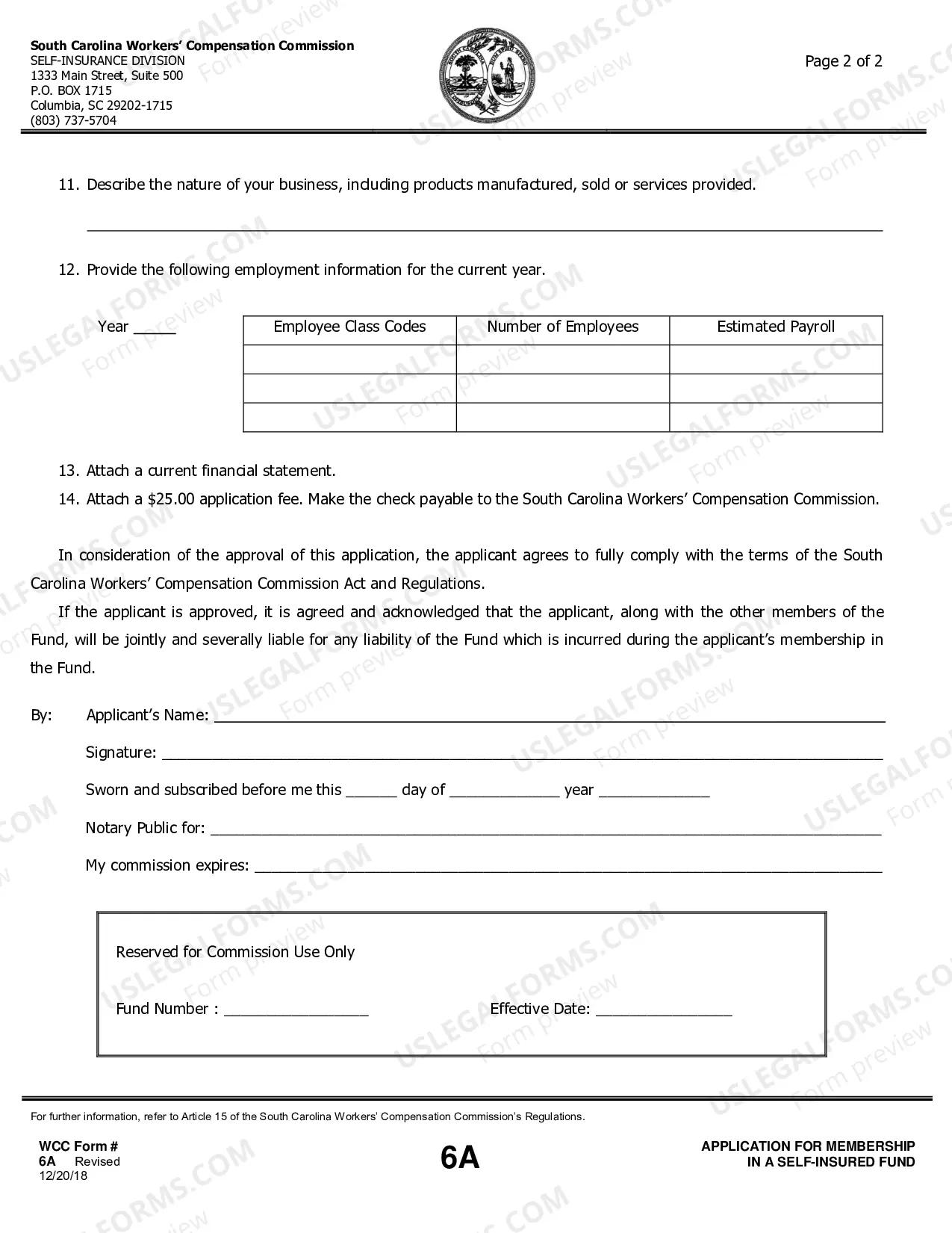 Preview Application For Membership In Self-Insured Fund