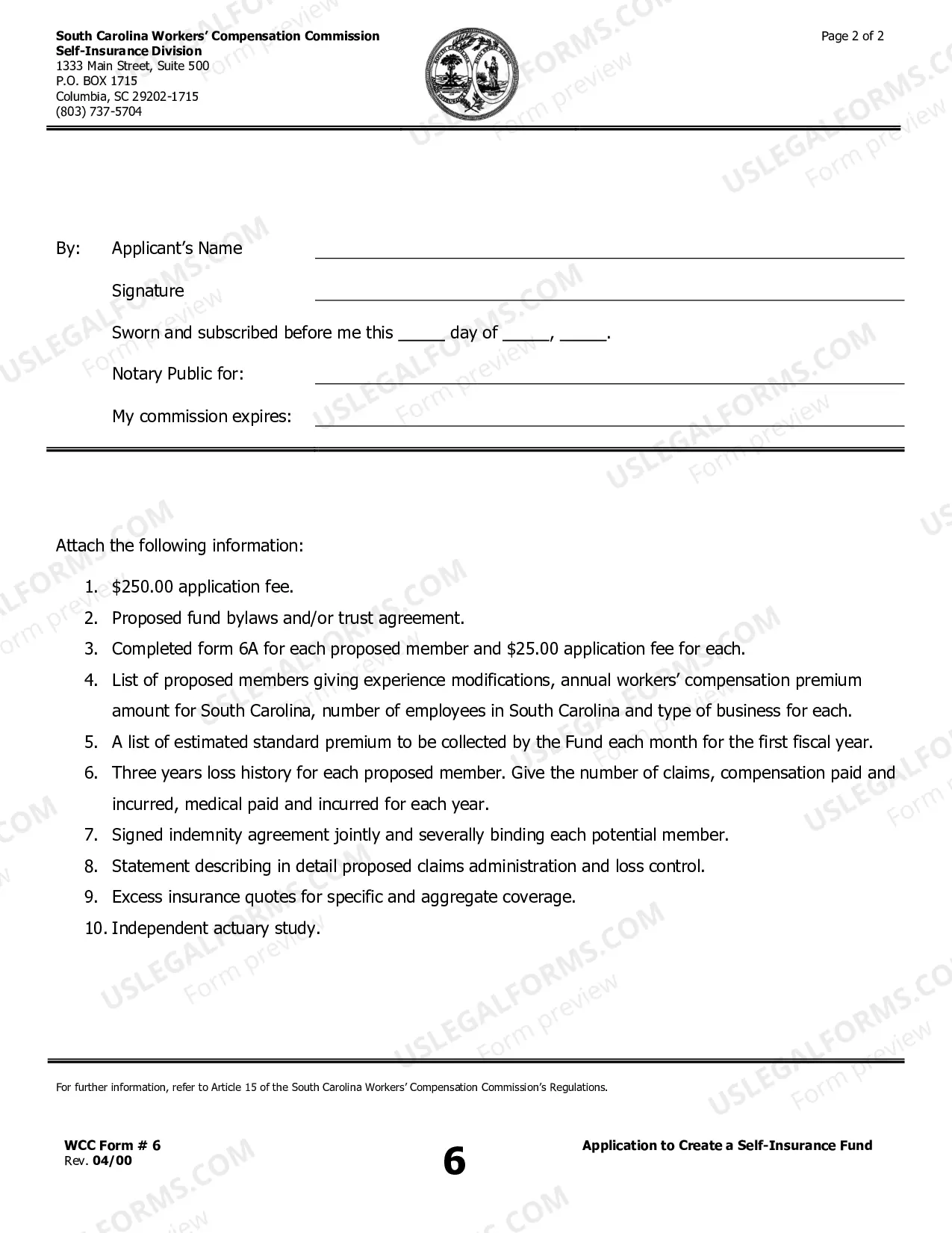 Preview Application To Create Self-Insurance Fund
