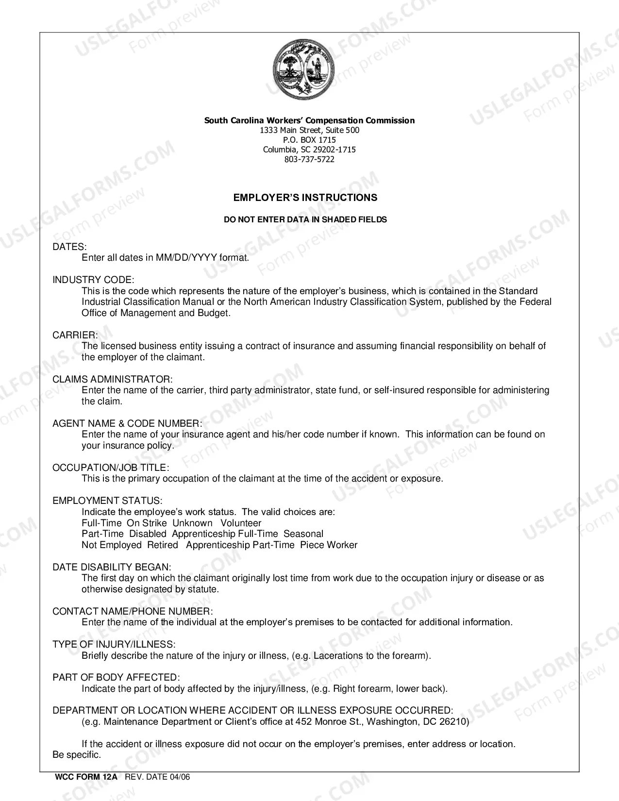 Preview First Report of Injury