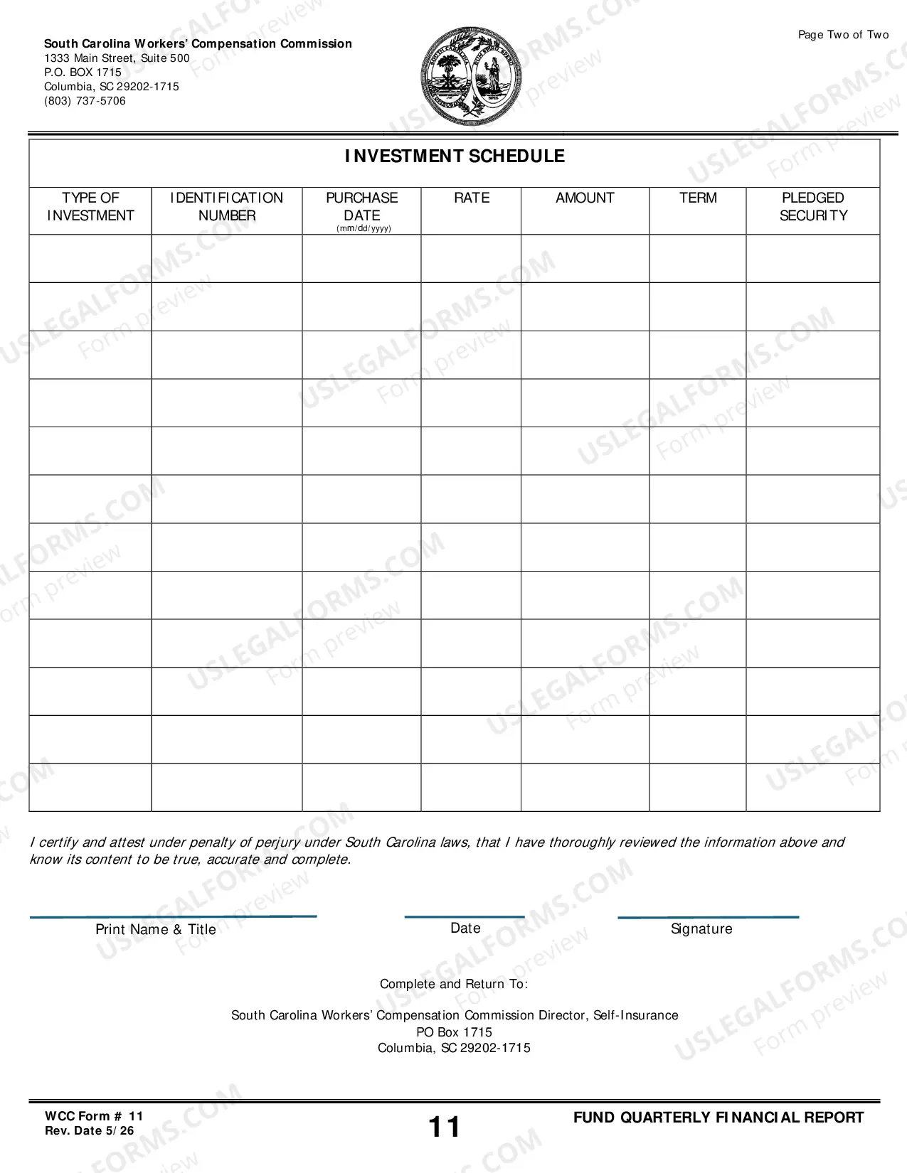 Preview Fund Quarterly Financial Report