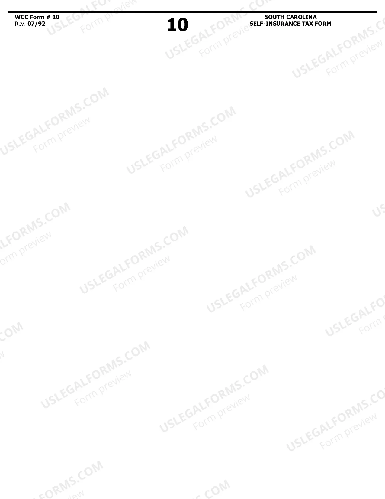 Preview Self-Insurance Tax Form
