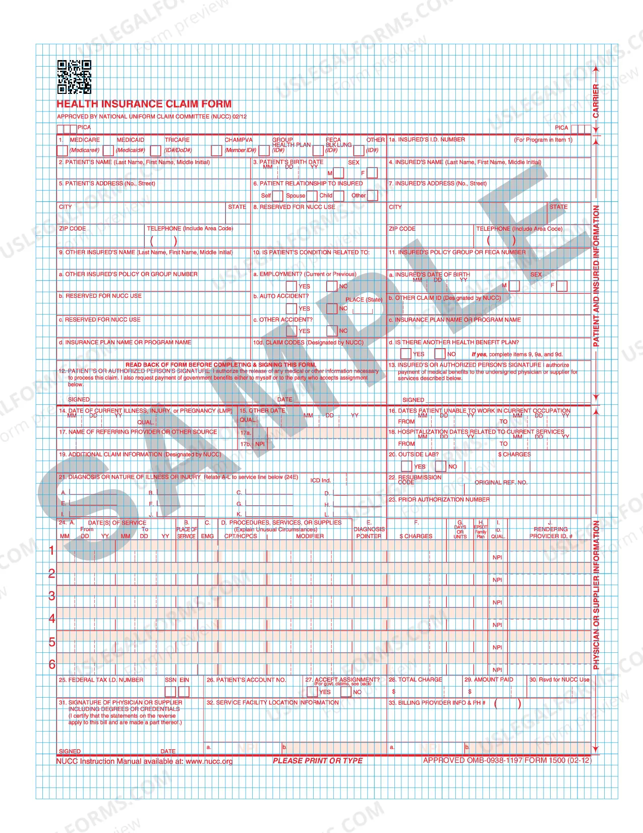 Preview Health Insurance Claim Form