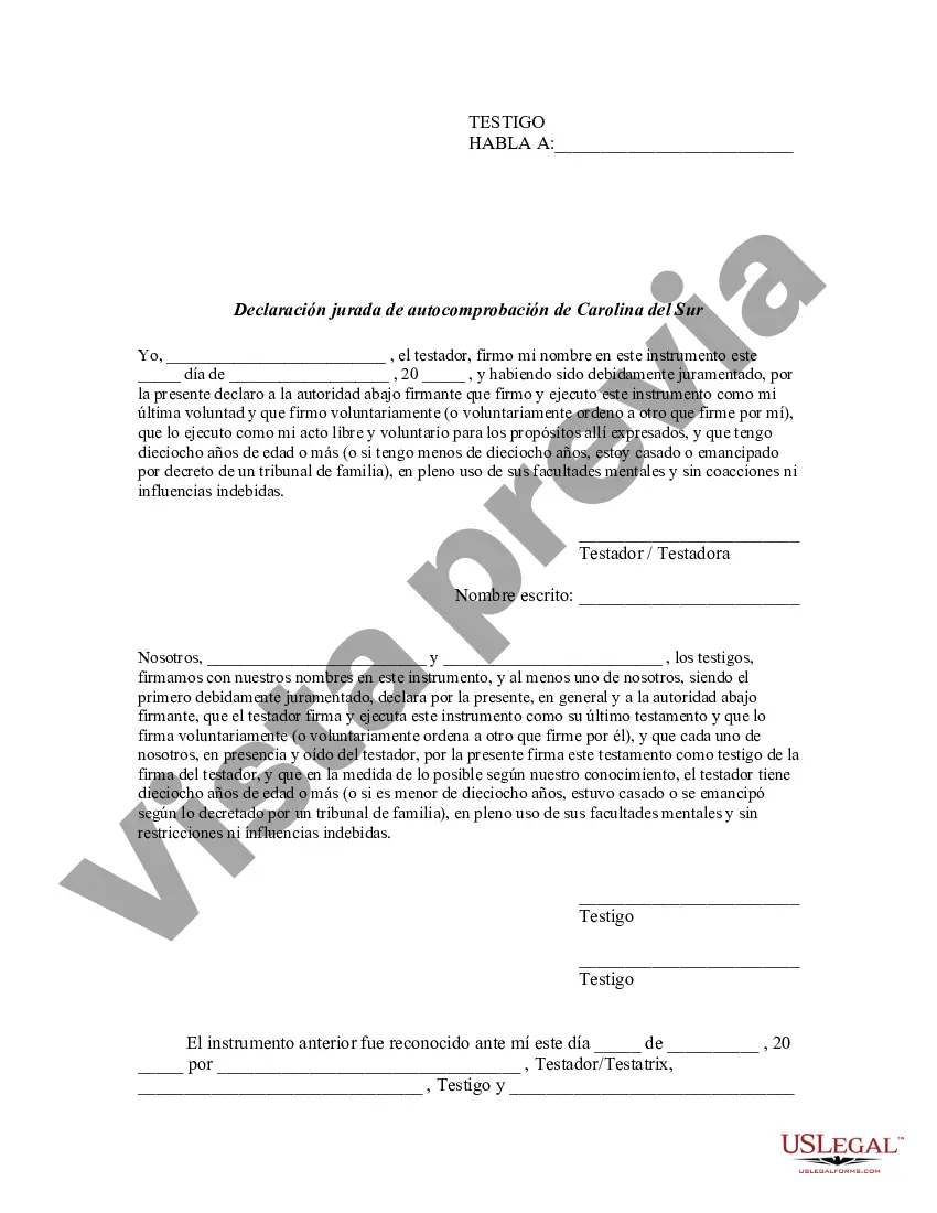 Preview Codicilo al formulario de testamento para enmendar su testamento - Cambios o enmiendas de testamento