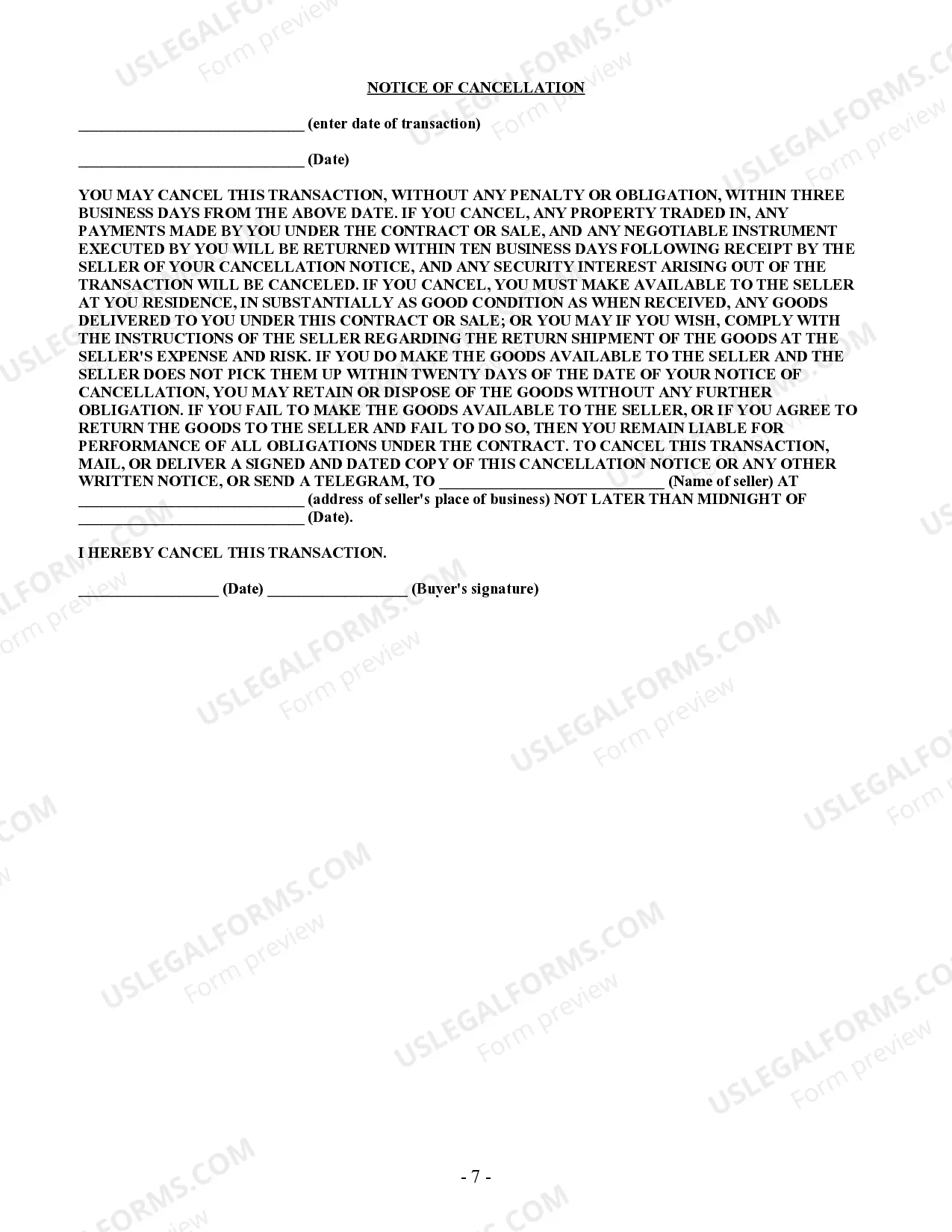 Preview HVAC Contract for Contractor