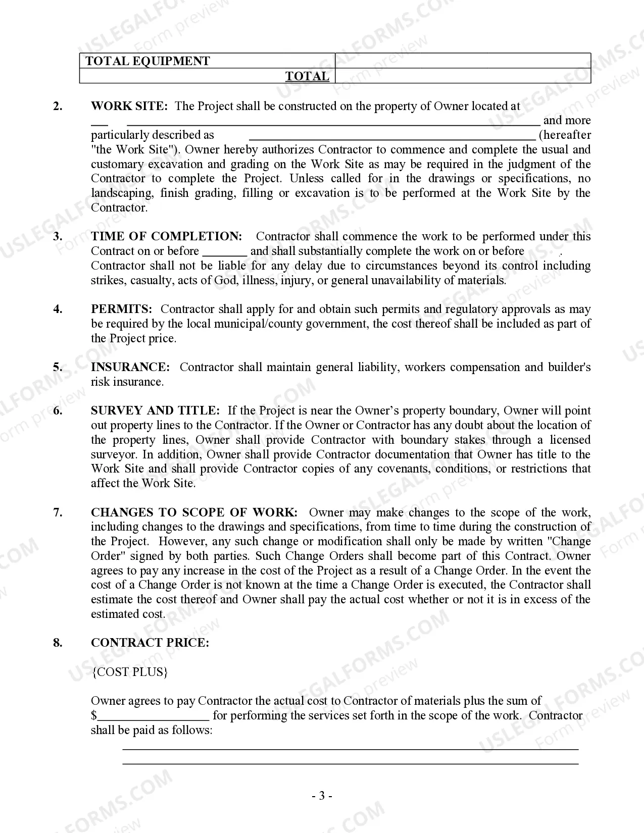 Preview Landscape Contract for Contractor