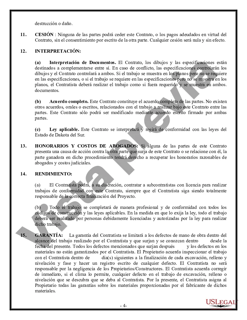 Preview Contrato de excavadora para contratista