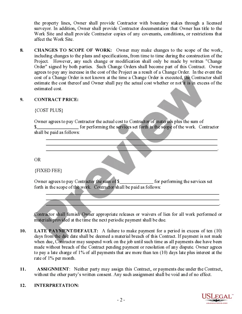 Preview Demolition Contract for Contractor