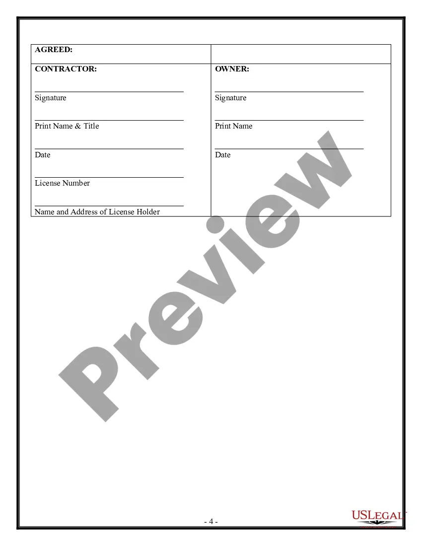 Preview Security Contract for Contractor