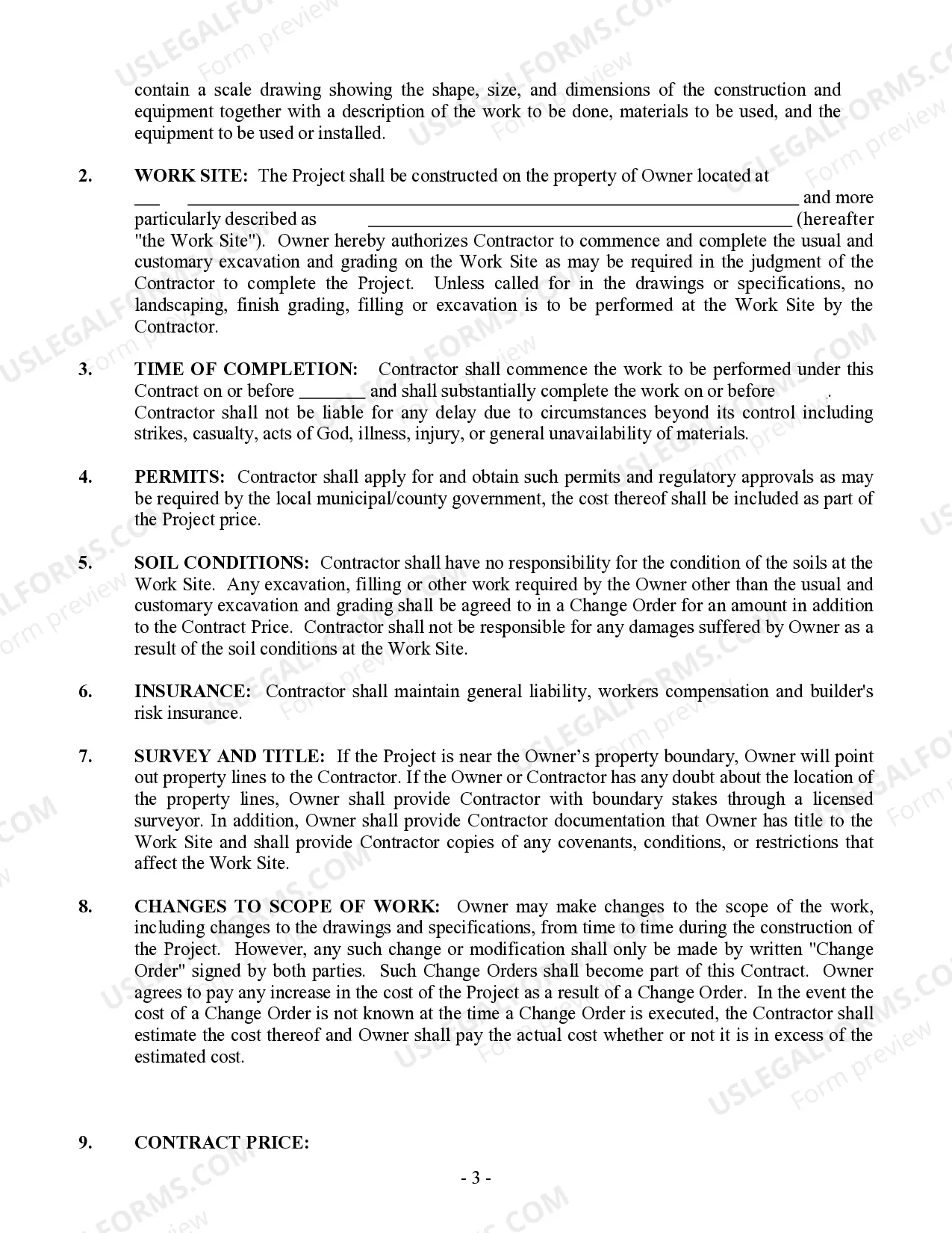 Preview Plumbing Contract for Contractor