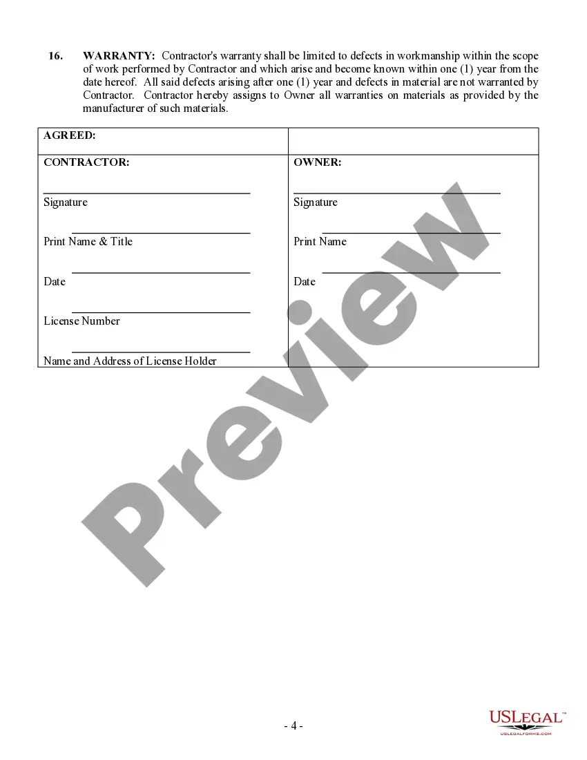 Preview Brick Mason Contract for Contractor