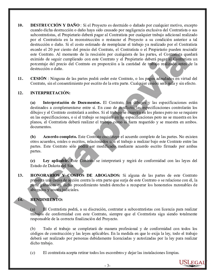 Preview Contrato de techado para contratista