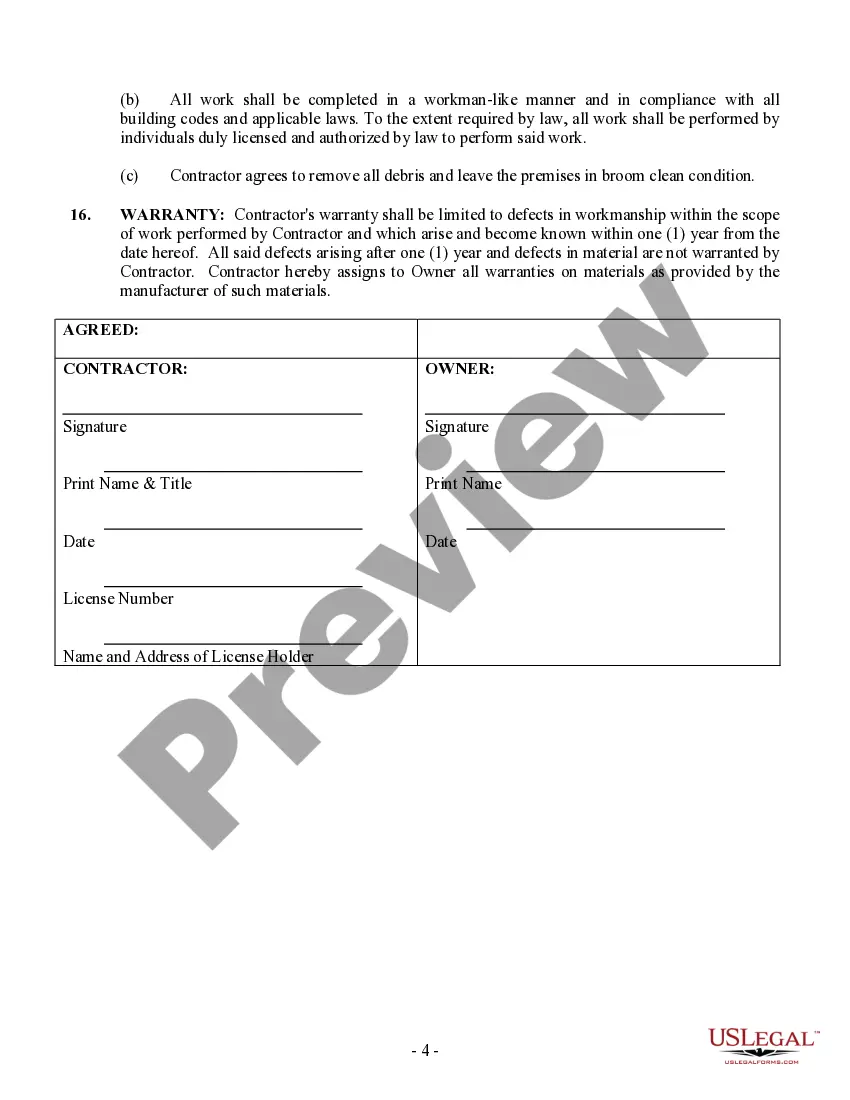 Preview Flooring Contract for Contractor
