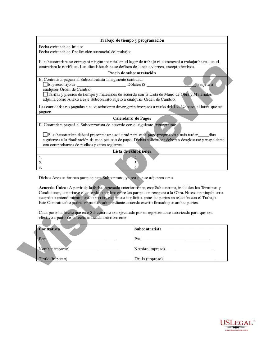 Preview Acuerdo de subcontratista